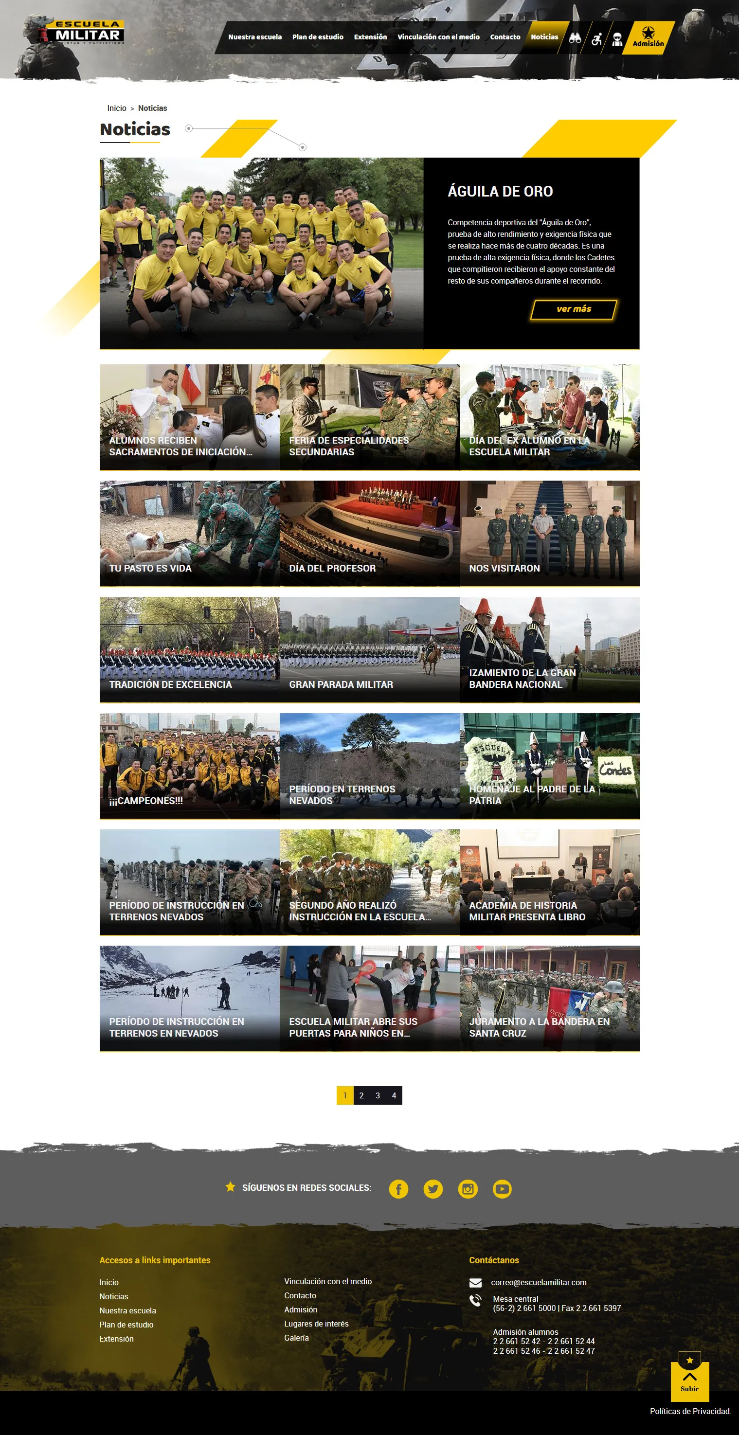 imagen 2 - Sitio web institucional Escuela Militar