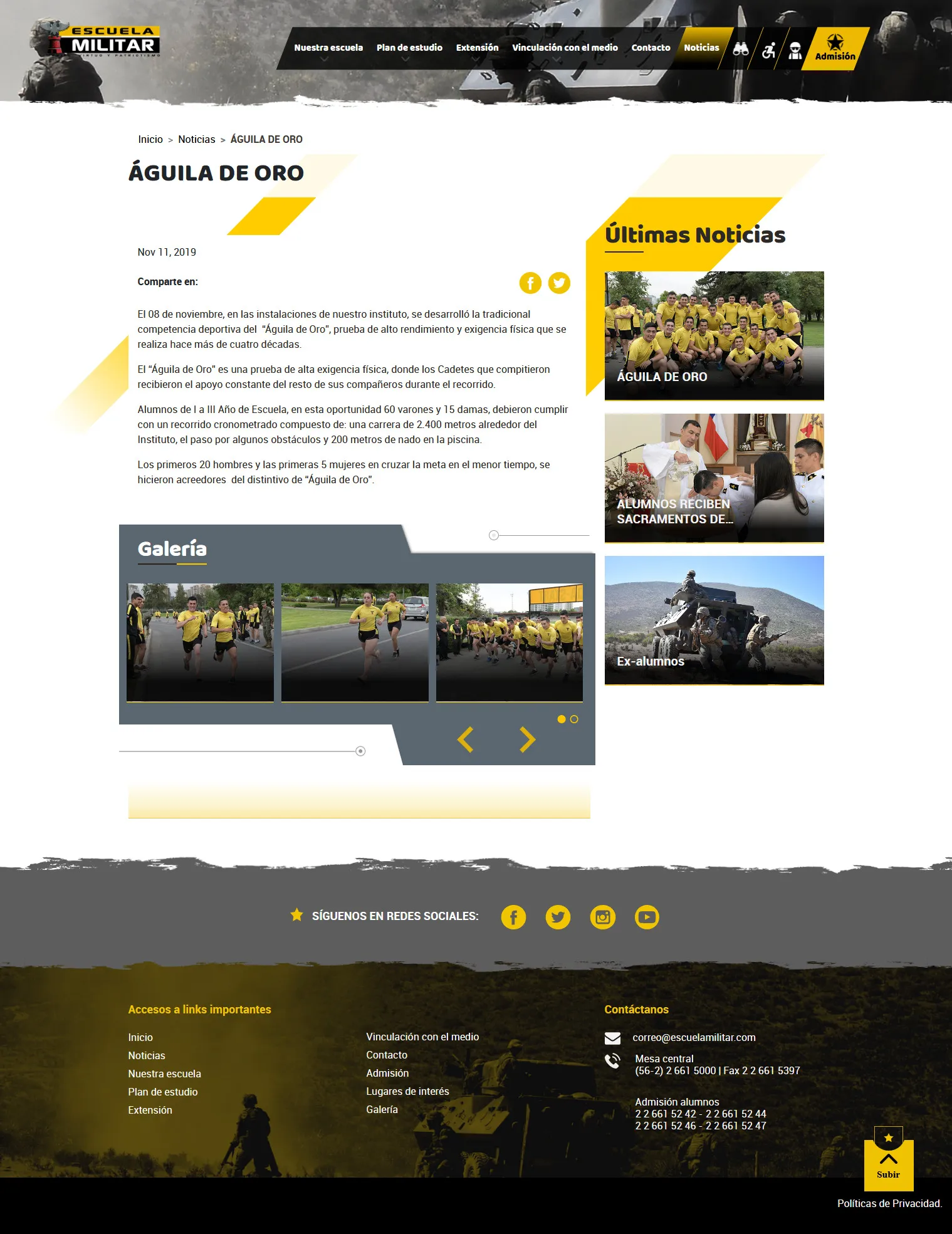imagen 3 - Sitio web institucional Escuela Militar